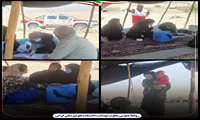 ارائه خدمت نیروهای بهداشت و هلال احمر گراش در روستاهای قمر کنار زیارت